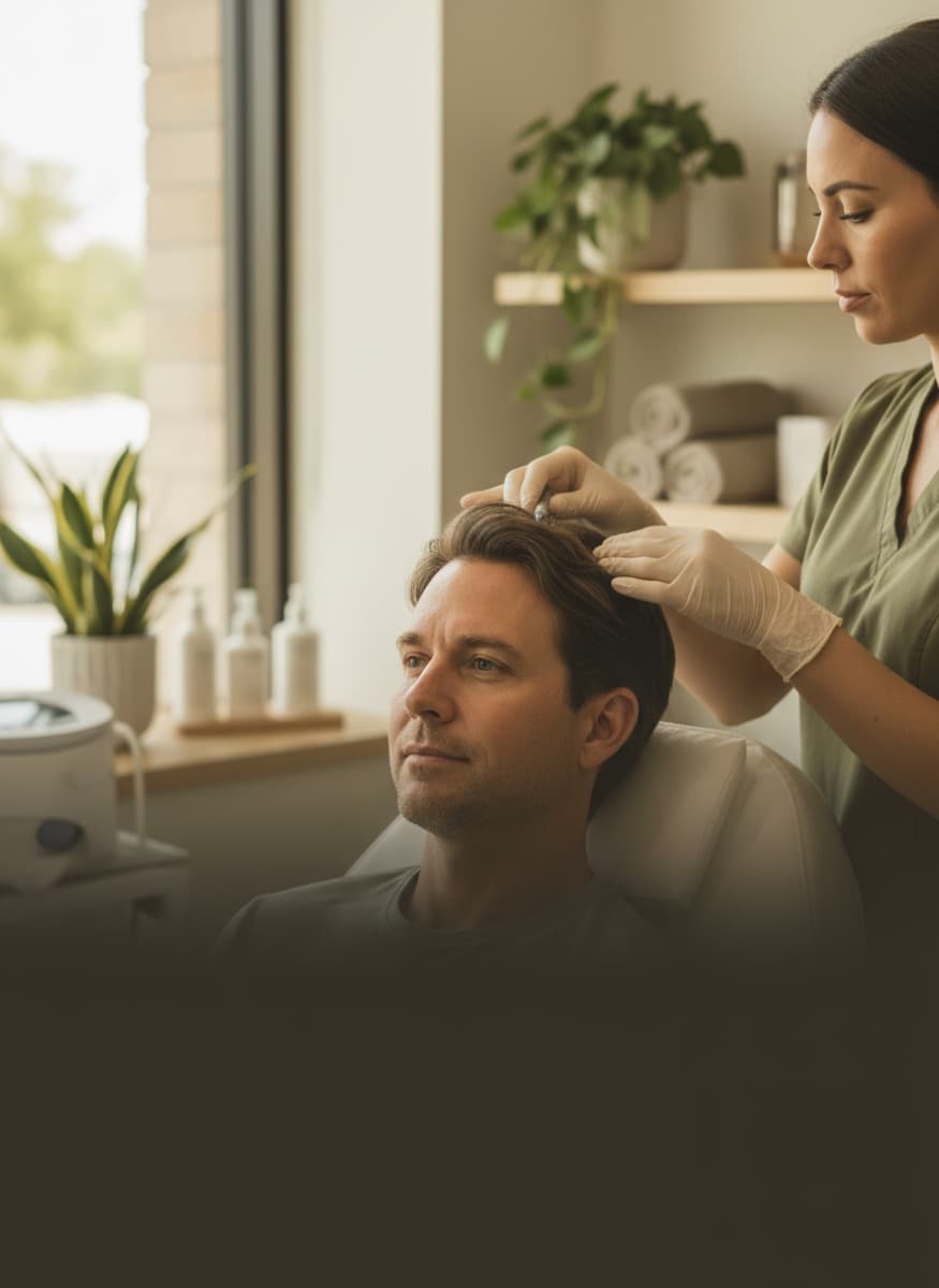 Hair restoration therapy at Nuvera Aesthetics and Wellness in Raleigh