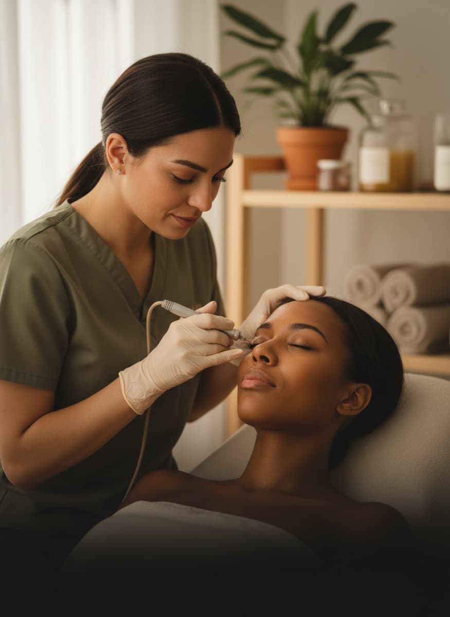 Under-eye rejuvenation treatment at Nuvera Aesthetics and Wellness in Raleigh
