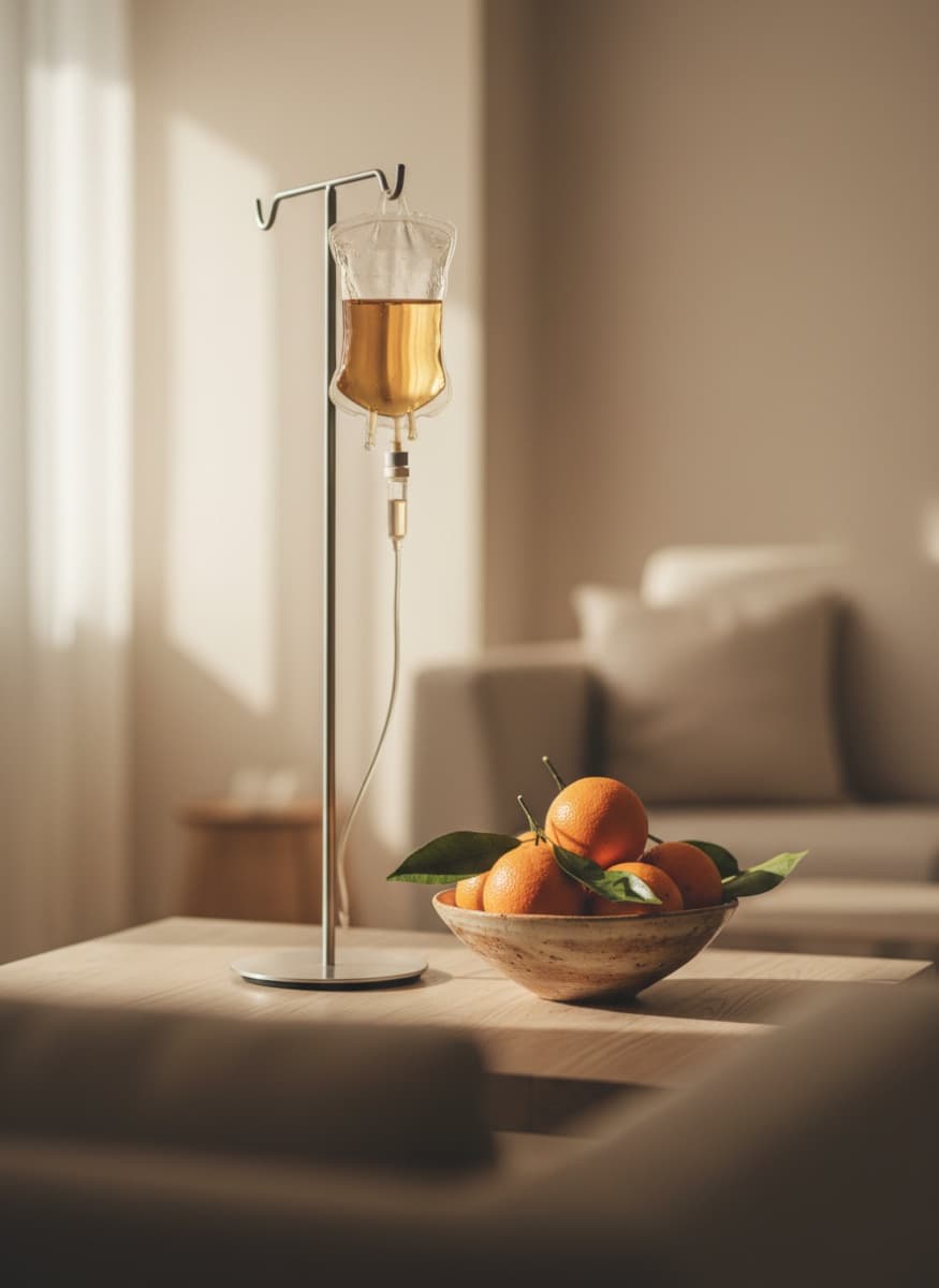 Vitamin C IV infusion at Nuvera Aesthetics and Wellness in Raleigh